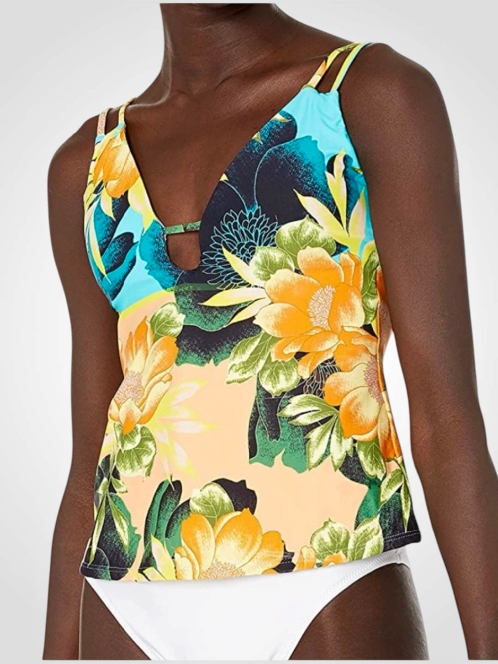 Lucky Brand Sunflower Slimming Tankini
